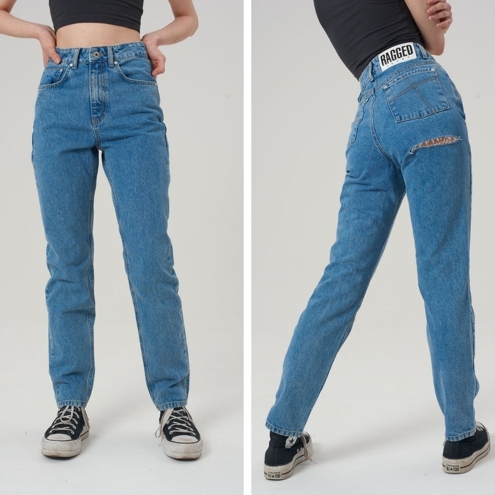 Ragged Priest Butt Cut straight leg jeans light blue size 26 NEW